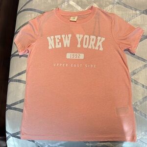H&M Pink New York Graphic T-Shirt - Size XS